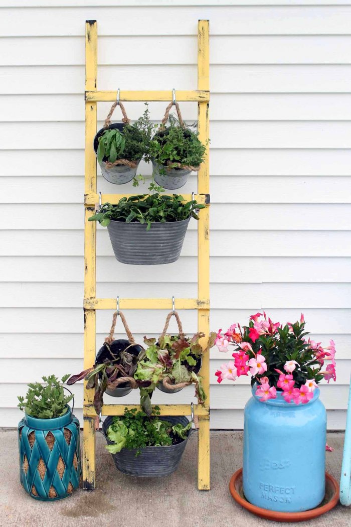 Add fresh veggies to your garden by creating a vertical space. (Photo courtesy of Angie Holden/The Country Chic Cottage)